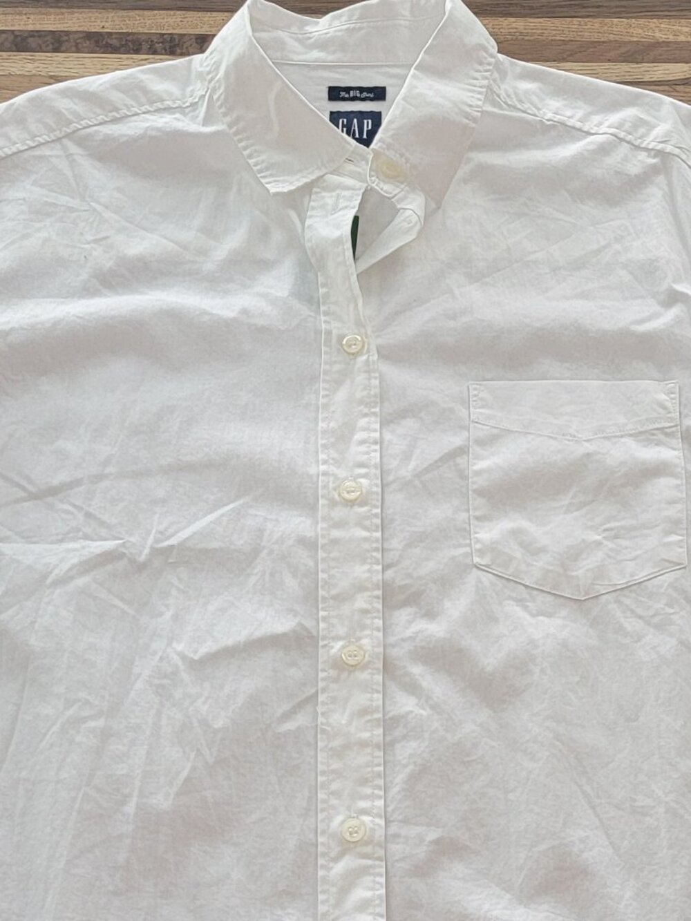 Gap Long Sleeve Optic White Button Down Long Sleeved Blouse - Picture 5 of 13